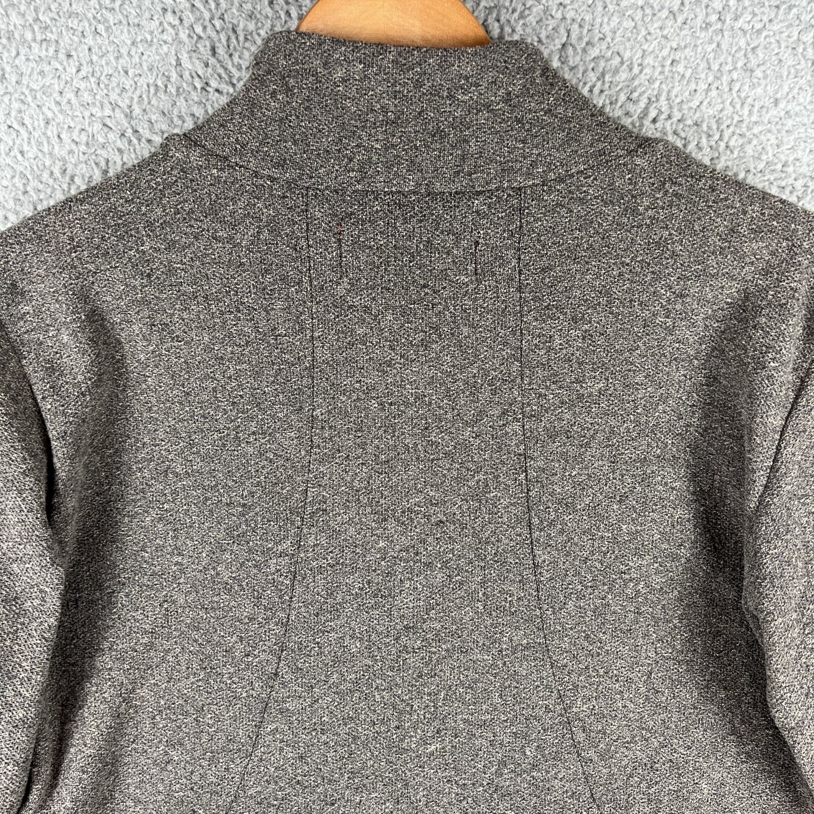 Deso Sweater Womens Large 1/2 Snap Pull Over Made In Usa Grey Brown California — image 8 of 8